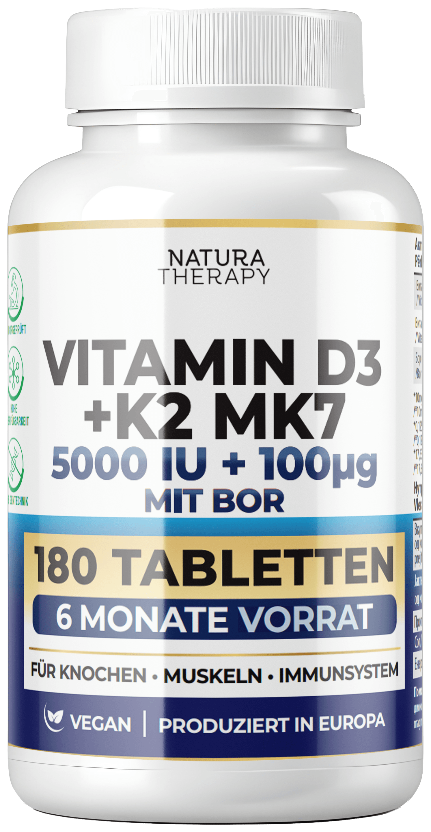 D3 + K2 + Bor – D3 | NaturaTherapy – природни додатоци во исхраната