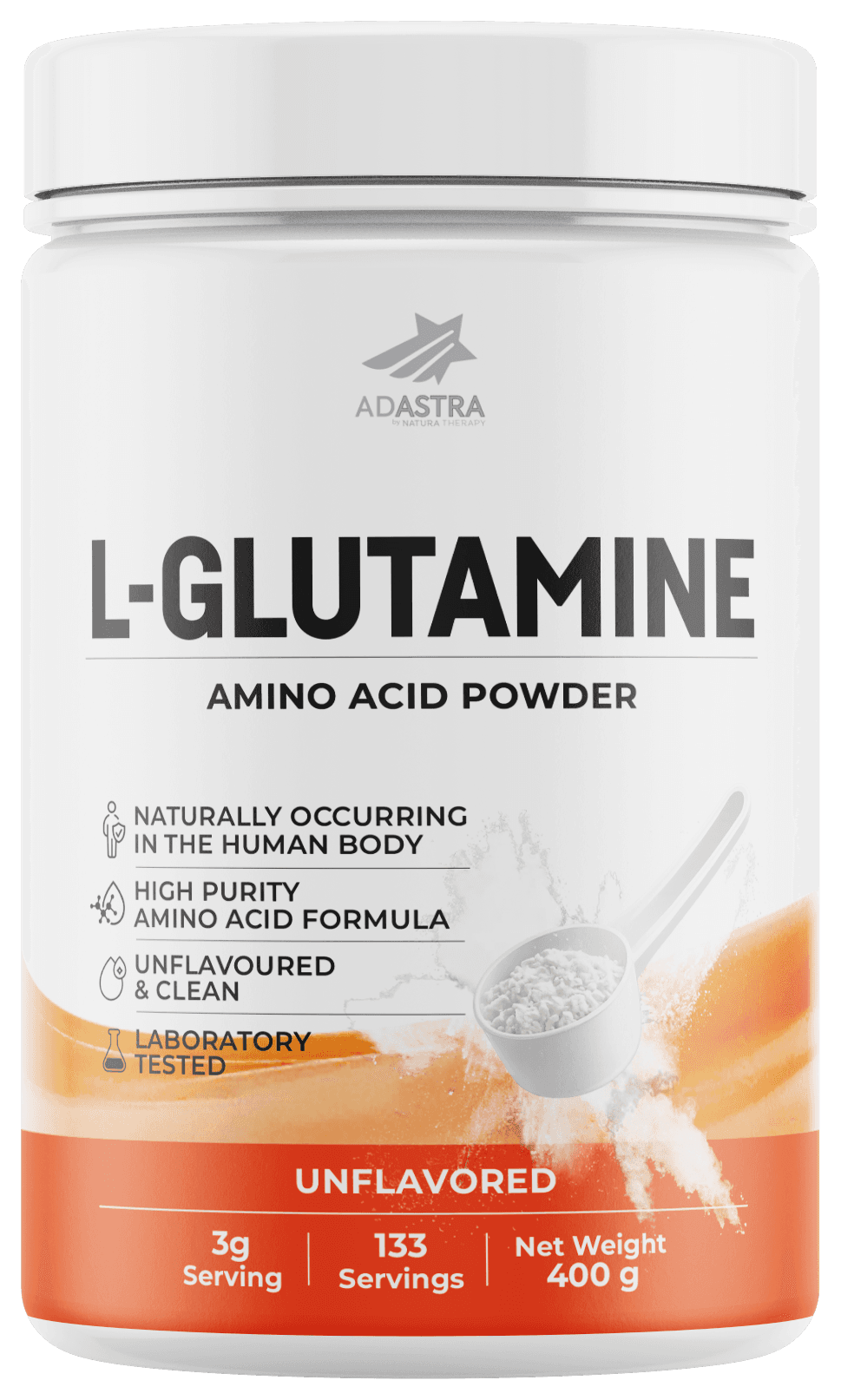 L-GLUTAMINE 400 г — за обнова на мускулите по тренинг – обнова | NaturaTherapy – природни додатоци во исхраната