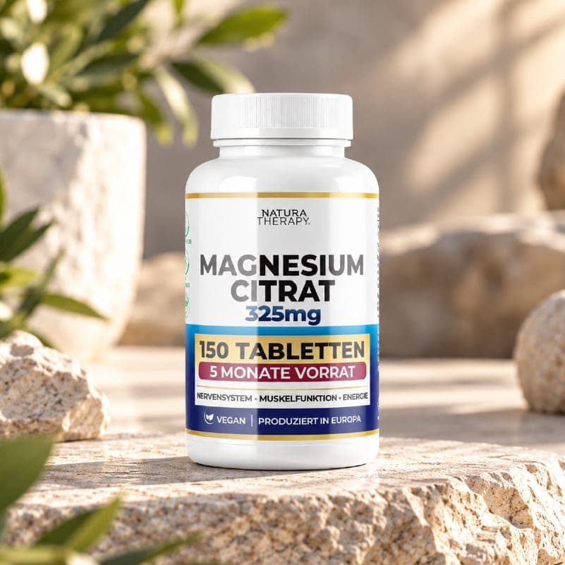 Magnesium Citrat – бело шише на камен, веганска формула
