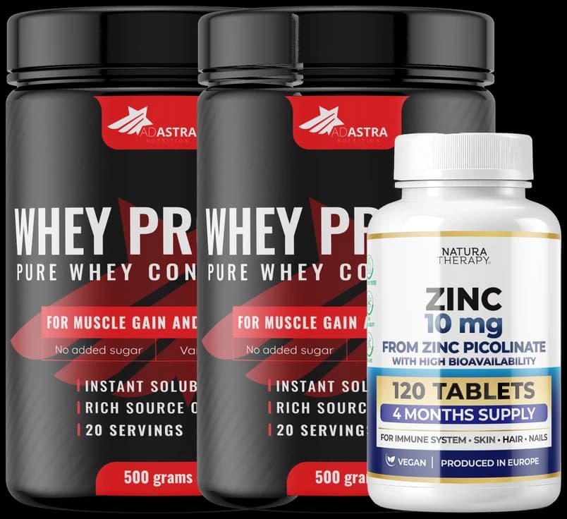 Whey 500 г ванила 1+1 + Zinc 120
