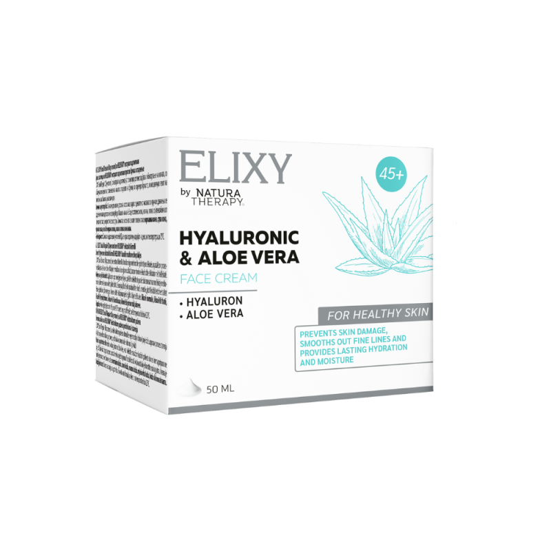 ELIXY Hyaluronic&Aloe vera Face cream 45+ - крема за нега на кожа ELIXY Hyaluronic&Aloe vera Face cream 45+ - крема за нега на кожа