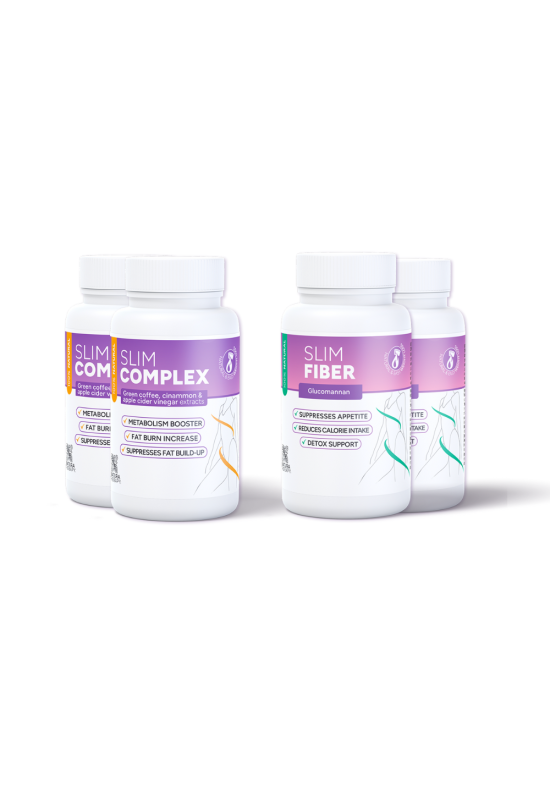 2x Slim Complex + 2x Slim Fiber - препарат за слабеење