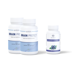 2x Brain Protect + Bilberry Extract - supplement for memory and concentration