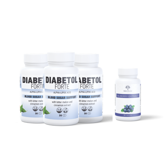 Diabetol Forte (2+1) подарок Bilberry Extract  - preparation for diabetes