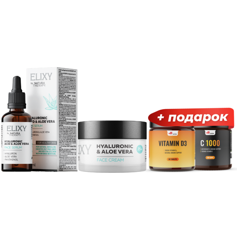 ELIXY Hyaluronic Acid&Aloe vera Face serum + Face cream 35+ 