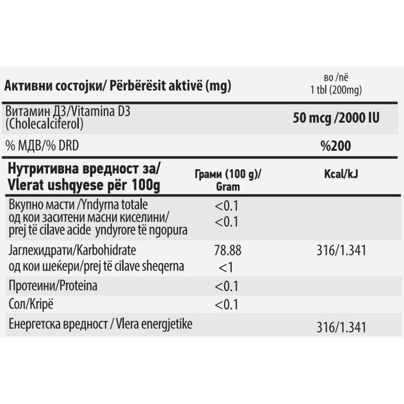Vitamin D3 - (120 таблети)