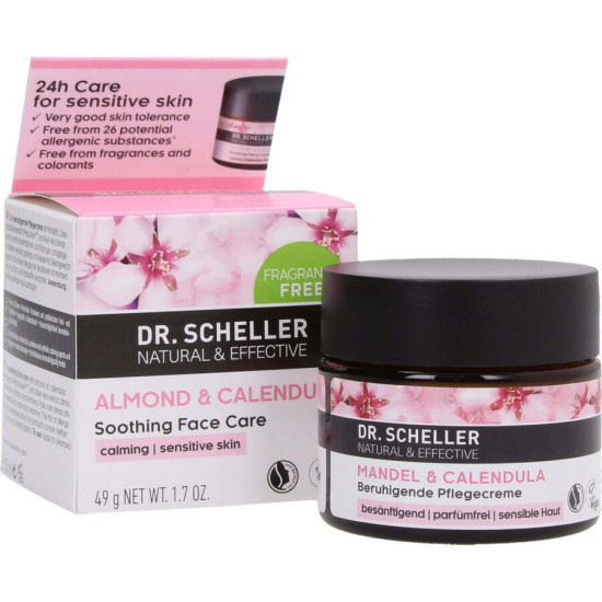 Dr.Scheller Смирувачка дневна крема за лице со Бадем и Невен – 49мл