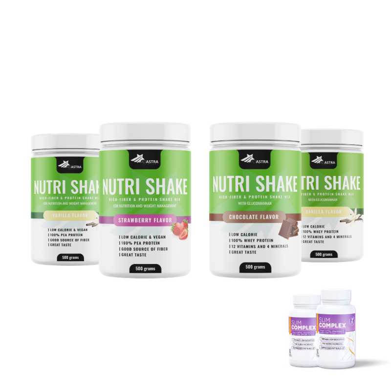 Nutri Shake  ( 2 веган, 2 whey) +2x Slim Complex