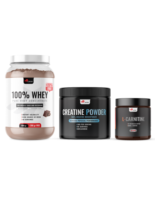 100% WHEY Protein + Creatine + L-Carnitine