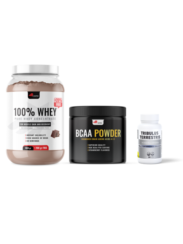 100% WHEY Protein + BCAA + Tribulus Teresstris