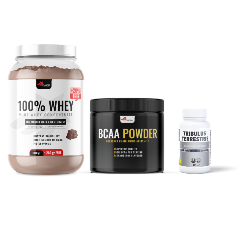 100% WHEY Protein + BCAA + Tribulus Teresstris