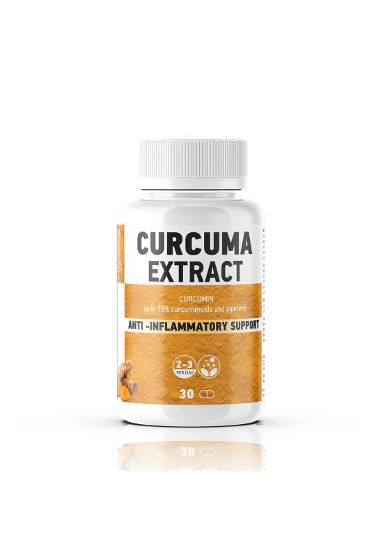 Curcumin Extract  (30cps) - препарат за смирување воспаление и болка Curcumin Extract  (30cps) - препарат за смирување воспаление и болка