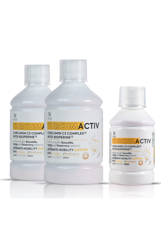 Curcumactiv (2+1) (2x 500ml + 250ml) - препарат за смирување болки и воспаленија Curcumactiv (2+1) (2x 500ml + 250ml) - препарат за смирување болки и воспаленија