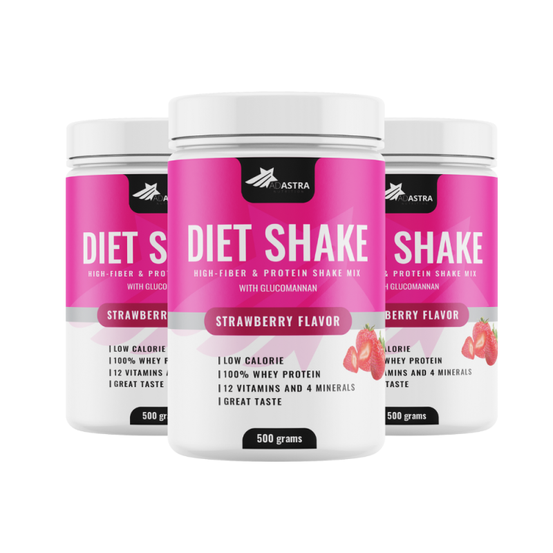 Diet Shake (2+1) ( со вкус на јагода ) + подарок - заменски оброк за регулирање на тежината