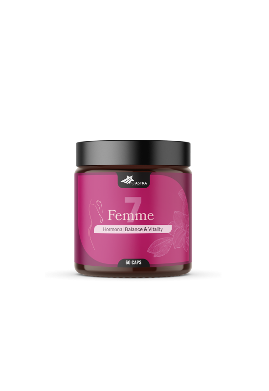 FEMME 7 - додаток во исхраната наменет за женската популација за регулирање на хормонални дисбаланси FEMME 7 - додаток во исхраната наменет за женската популација за регулирање на хормонални дисбаланси