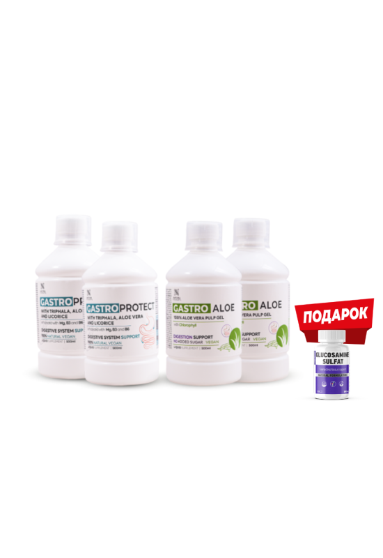2+2 Gastro Protect & Aloe + подарок Glucosamin Sulfat - препарат за дигестивно здравје 2+2 Gastro Protect & Aloe + подарок Glucosamin Sulfat - препарат за дигестивно здравје