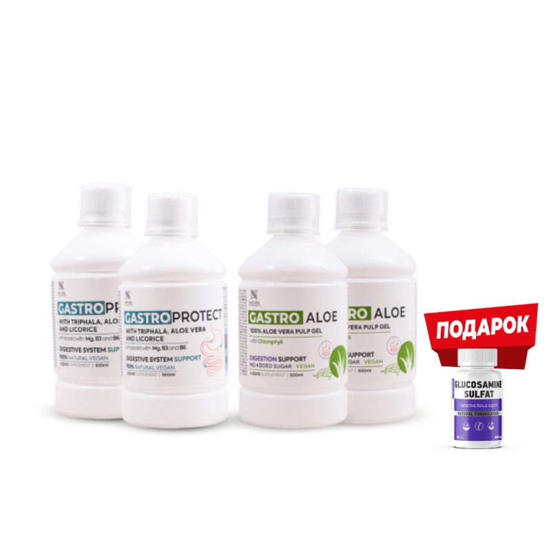 2+2 Gastro Protect & Aloe + подарок Glucosamin Sulfat - препарат за дигестивно здравје