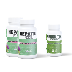 2x Hepatol Forte + Green Tea Extract - препарат за поддршка на функцијата и заштита на црниот дроб